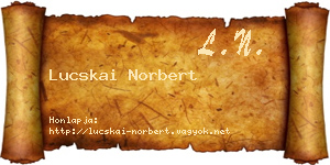 Lucskai Norbert névjegykártya