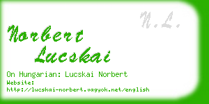 norbert lucskai business card